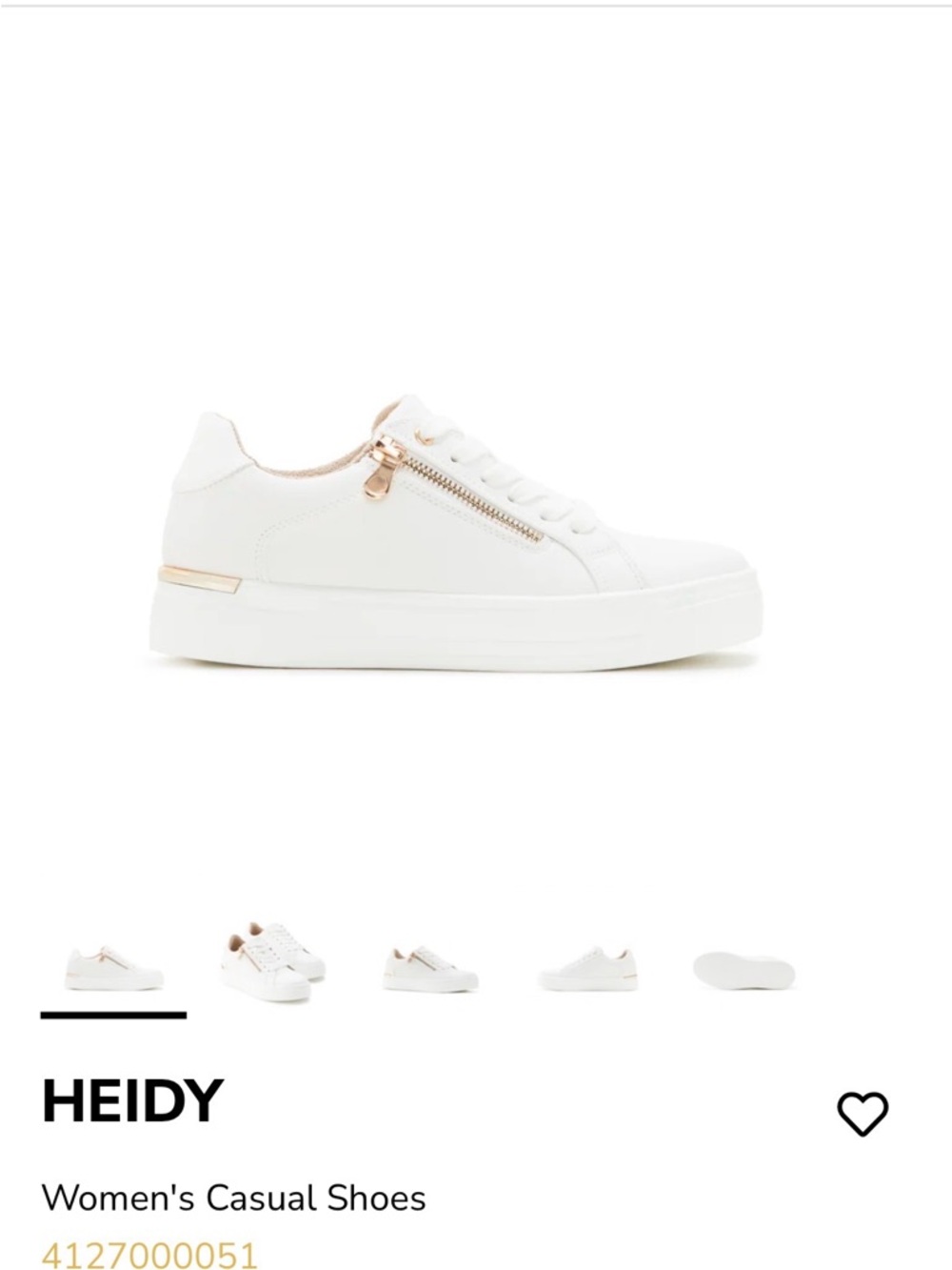 Women’s White Sneakers with Rose Gold Trim